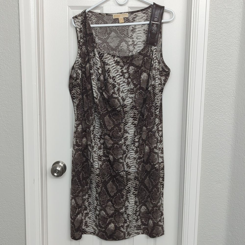 MICHAEL Michael Kors sleeveless snakeskin print dress size XL